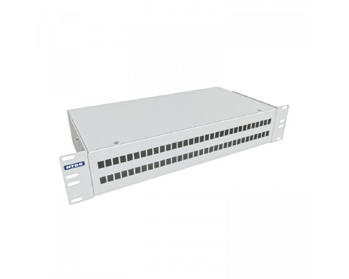 [Кросс, патч панель, адаптер] NTSS Кросс NTSS оптический 19' укомплектованный 2U, 64 порта LC/UPC duplex, 50/125 мкм (сплошная панель, сплайс-кассета 4шт, пигтейлы, КДЗС, адаптеры) серый RAL 7035 NTSS-RFOB-2U-64-2LC/U-50-SP1.5G0A