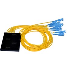 NTSS Разветвитель сплавной 1х6 оконцованный SC/UPC 9/125 вывод 1м буфер 0.9мм 1310/1550 NTSS-FCT-FBT-1/6-9-SC/U-1.0-0.9