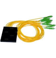 NTSS Разветвитель сплавной 1х8 оконцованный SC/APC 9/125 вывод 1м буфер 0.9мм 1310/1550 NTSS-FCT-FBT-1/8-9-SC/A-1.0-0.9