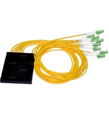 NTSS Разветвитель сплавной 1х10 оконцованный LC/APC 9/125 вывод 1м буфер 3.0мм 1310/1550 NTSS-FCT-FBT-1/10-9-LC/A-1.0-3.0