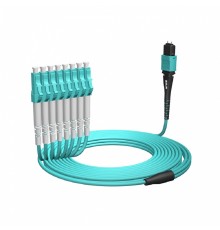 NTSS Волоконно-оптическая сборка fan-out NTSS 8ов, MPO/UPC (female)-LC/UPC, 50/125 OM3, внутренний, вывод 1м, буфер 2.0мм, 5м, LSZH NTSS-FM8-503-MPO/U(f)-LC/U-1.0-2.0-5