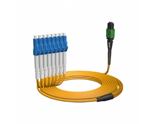 [Патч-корд, пигтейл] NTSS Волоконно-оптическая сборка fan-out NTSS 12ов, MPO/APC (male)-LC/UPC, 9/125, внутренний, вывод 1м, буфер 2.0мм, 15м, LSZH NTSS-FM12-9-MPO/A(m)-LC/U-1.0-2.0-15