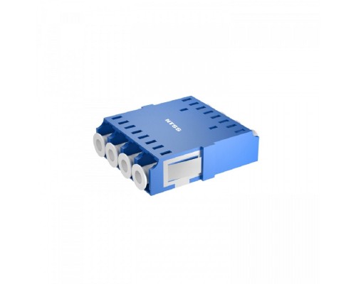 [Кросс, патч панель, адаптер] NTSS Адаптер оптический NTSS PREMIUM квадро LC SM BLUE, бесфланцевая NTSS.4LC/U-PM-SM-BU