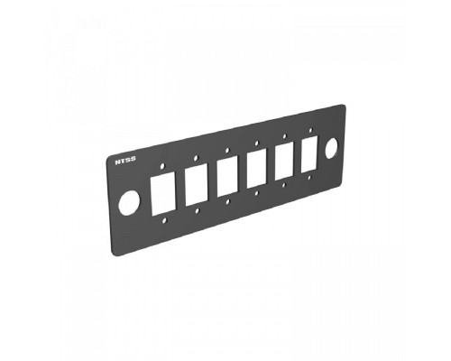 [Кросс, патч панель, адаптер] NTSS Сменная планка для оптических розеток 6 MTP/MPO без адаптеров для оптического кросса MTP/MPO NTSS-AP-PM-MTP/MPO-BL