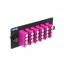 NTSS Сменная планка 6 LC Quadro ОМ4 адаптеры в комплекте для оптического кросса MTP/MPO NTSS-APA-PM-6LCQ-OM4-BL