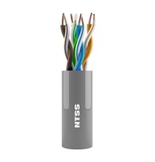 NTSS Кабель витая пара NTSS PREMIUM внутренний одножильный U/UTP 4PR 24AWG CAT5e LSZH нг(A)-HF 305м серый, системная гарантия 25 лет NTSS-IN-PM-UUTP4-5e-LSZH-GY