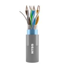 NTSS Кабель витая пара NTSS PREMIUM внутренний одножильный F/UTP 4PR 24AWG CAT5e LSZH нг(A)-HF 305м серый, системная гарантия 25 лет NTSS-IN-PM-FUTP4-5e-LSZH-GY