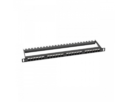 [Кросс, патч панель, адаптер] NTSS Патч-панель NTSS PREMIUM 0.5U 24 порта RJ45 UTP cat.5е, Dual IDC с задним кабельным органайзером NTSS-PP2-PM-0.5U-24-UTP-RJ45-5e-D