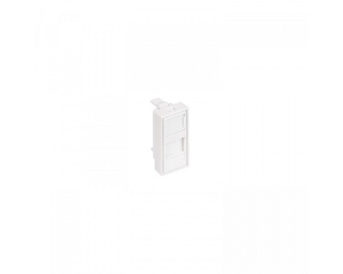 [Кросс, патч панель, адаптер] NTSS Лицевая панель NTSS PREMIUM для розеточных модулей типа Keystone 22,5x45 со шторкой NTSS-LP-PM-SIP-22.5X45-WT