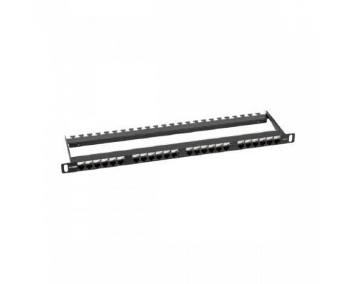 [Кросс, патч панель, адаптер] NTSS Патч-панель NTSS PREMIUM 0.5U 24 порта RJ45 UTP cat.6, Dual IDC с задним кабельным органайзером NTSS-PP2-PM-0.5U-24-UTP-RJ45-6-D