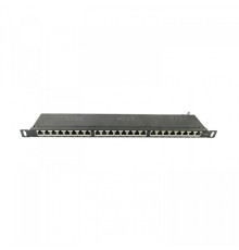 NTSS Патч-панель NTSS PREMIUM 0.5U 24 порта RJ45 FTP cat.6, Krone IDC (инструмент в комплекте) с задним кабельным органайзером NTSS-PP2-PM-0.5U-24-FTP-RJ45-6-K