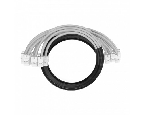 [патч-корд] NTSS Кабельная сборка NTSS PREMIUM 12pc, UTP CAT5e, оконцована разъемами KEYSTONE RJ45 UTP CAT5e, заделка в чулке, вывод 0.6м, длина 10м, LSZH, серый NTSS-PC-PM-12-UTP-RJ45KJ-5e-S-0.6-10.0-LSZH-GY