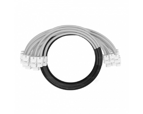 [патч-корд] NTSS Кабельная сборка NTSS PREMIUM 24pc, UTP CAT5e, оконцована разъемами KEYSTONE RJ45 UTP CAT5e, заделка в чулке, вывод 0.6м, длина 2м, LSZH, серый NTSS-PC-PM-24-UTP-RJ45KJ-5e-S-0.6-2.0-LSZH-GY