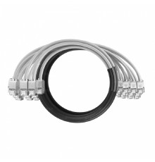 NTSS Кабельная сборка NTSS PREMIUM 24pc, FTP CAT5e, оконцована разъемами KEYSTONE RJ45 FTP CAT5e, заделка в чулке, вывод 0.6м, длина 2м, LSZH, серый NTSS-PC-PM-24-FTP-RJ45KJ-5e-S-0.6-2.0-LSZH-GY