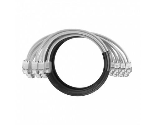 [патч-корд] NTSS Кабельная сборка NTSS PREMIUM 24pc, FTP CAT5e, оконцована разъемами KEYSTONE RJ45 FTP CAT5e, заделка в чулке, вывод 0.6м, длина 3м, LSZH, серый NTSS-PC-PM-24-FTP-RJ45KJ-5e-S-0.6-3.0-LSZH-GY