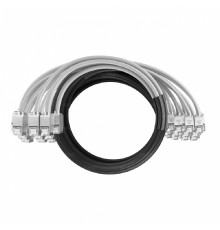 NTSS Кабельная сборка NTSS PREMIUM 24pc, FTP CAT5e, оконцована разъемами KEYSTONE RJ45 FTP CAT5e, заделка в чулке, вывод 0.6м, длина 7м, LSZH, серый NTSS-PC-PM-24-FTP-RJ45KJ-5e-S-0.6-7.0-LSZH-GY