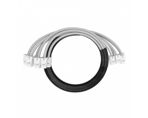 [патч-корд] NTSS Кабельная сборка NTSS PREMIUM 6pc, UTP CAT6, оконцована разъемами KEYSTONE RJ45 UTP CAT6, заделка в чулке, вывод 0.6м, длина 2м, LSZH, серый NTSS-PC-PM-6-UTP-RJ45KJ-6-S-0.6-2.0-LSZH-GY