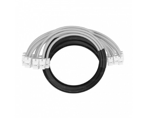 [патч-корд] NTSS Кабельная сборка NTSS PREMIUM 12pc, UTP CAT6, оконцована разъемами KEYSTONE RJ45 UTP CAT6, заделка в чулке, вывод 0.6м, длина 20м, LSZH, серый NTSS-PC-PM-12-UTP-RJ45KJ-6-S-0.6-20.0-LSZH-GY