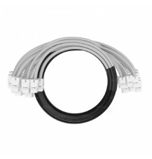 NTSS Кабельная сборка NTSS PREMIUM 24pc, UTP CAT6, оконцована разъемами KEYSTONE RJ45 UTP CAT6, заделка в чулке, вывод 0.6м, длина 3м, LSZH, серый NTSS-PC-PM-24-UTP-RJ45KJ-6-S-0.6-3.0-LSZH-GY