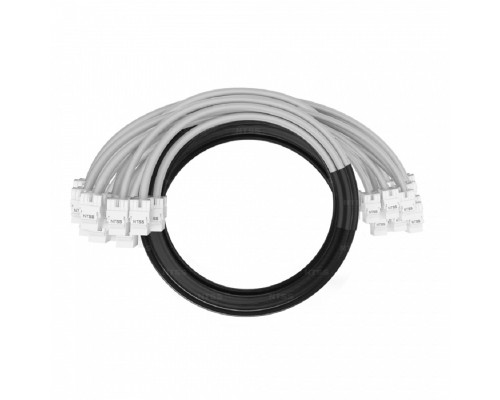 [патч-корд] NTSS Кабельная сборка NTSS PREMIUM 24pc, UTP CAT6, оконцована разъемами KEYSTONE RJ45 UTP CAT6, заделка в чулке, вывод 0.6м, длина 7м, LSZH, серый NTSS-PC-PM-24-UTP-RJ45KJ-6-S-0.6-7.0-LSZH-GY