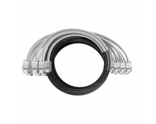 [патч-корд] NTSS Кабельная сборка NTSS PREMIUM 12pc, FTP CAT6, оконцована разъемами KEYSTONE RJ45 FTP CAT6, заделка в чулке, вывод 0.6м, длина 8м, LSZH, серый NTSS-PC-PM-12-FTP-RJ45KJ-6-S-0.6-8.0-LSZH-GY