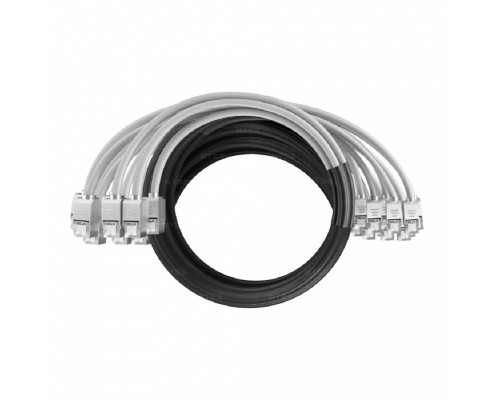 [патч-корд] NTSS Кабельная сборка NTSS PREMIUM 12pc, FTP CAT6, оконцована разъемами KEYSTONE RJ45 FTP CAT6, заделка в чулке, вывод 0.6м, длина 19м, LSZH, серый NTSS-PC-PM-12-FTP-RJ45KJ-6-S-0.6-19.0-LSZH-GY