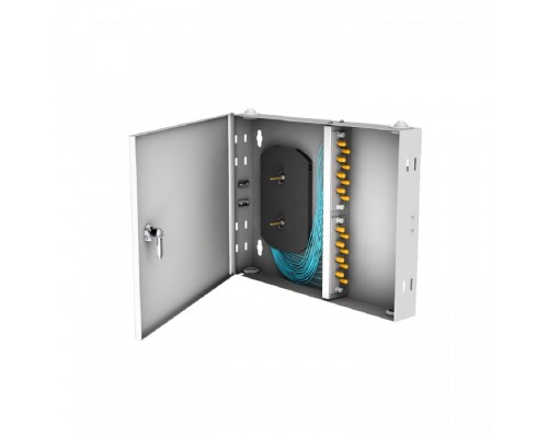 [Кросс, патч панель, адаптер] NTSS Кросс настенный NTSS PREMIUM предсобранный, 12 портов ST/UPC, 50/125 мкм ОМ3, (сплайс, пигтейлы, кдзс, планки, адаптеры) NTSS-WFOB-PM-12-ST/U-503-SP1.5G2A