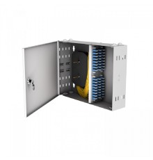 NTSS Кросс настенный NTSS PREMIUM предсобранный, 24 порта LC/UPC duplex, 9/125 мкм, (розетки, сплайс 2шт, КДЗС, пигтейлы) NTSS-WFOB-PM-24-2LC/U-9-SP1.5G1A