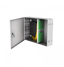 NTSS Кросс настенный NTSS PREMIUM предсобранный, 32 порта LC/APC duplex, 9/125 мкм, (розетки, сплайс 2шт, КДЗС, пигтейлы) NTSS-WFOB-PM-32-2LC/A-9-SP1.5G1A