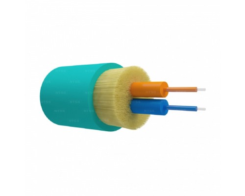 [Оптический кабель] NTSS Оптический кабель внутренний NTSS PREMIUM 2 волокна OM3, 50/125, LSZH(нг(A)-HF), АКВА NTSS-FO-D-IN-PM-503-2-LSZH