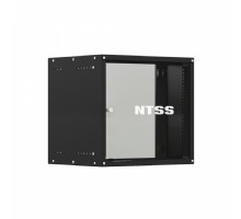 NTSS Шкаф настенный телекоммуникационный NTSS LIME 12U 550х450х635мм, 2 профиля 19, дверь стеклянная, боковые стенки несъемные, разобранный, серый RAL 7035 NTSS-WL12U5545GS