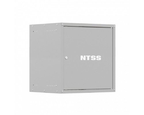 [Шкаф телекоммуникационный, стойка] NTSS Шкаф настенный телекоммуникационный NTSS LIME 18U 550х450х900мм, 2 профиля 19, дверь сплошная металл, боковые стенки несъемные, разобранный, серый RAL 7035 NTSS-WL18U5545FD