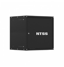 NTSS Шкаф настенный телекоммуникационный NTSS LIME 15U 550х450х770мм, 2 профиля 19, дверь сплошная металл, боковые стенки несъемные, разобранный, черный RAL 9005 NTSS-WL15U5545FD-BL
