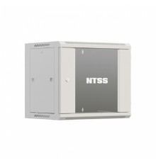 NTSS Шкаф настенный телекоммуникационный NTSS W 12U 600х450х635мм, 2 профиля 19, дверь стеклянная, боковые стенки съемные, задняя стенка, разобранный, серый RAL 7035 NTSS-W12U6045GS-2 (УТ000016824)