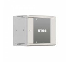 NTSS Шкаф настенный телекоммуникационный NTSS W 12U 600х600х635мм, 2 профиля 19, дверь стеклянная, боковые стенки съемные, задняя стенка, разобранный, серый RAL 7035 NTSS-W12U6060GS-2 (УТ000016825)
