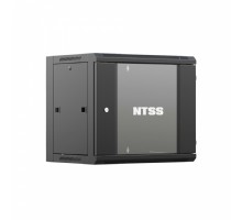 NTSS Шкаф настенный телекоммуникационный NTSS W 12U 600х600х635мм, 2 профиля 19, дверь стеклянная, боковые стенки съемные, задняя стенка, разобранный, черный RAL 9005 NTSS-W12U6060GS-BL (УТ000069211)