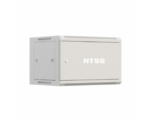 [Шкаф телекоммуникационный, стойка] NTSS Шкаф настенный телекоммуникационный NTSS W 9U 600х600х500мм, 2 профиля 19, дверь сплошная металл, боковые стенки съемные, разобранный, серый RAL 7035 NTSS-W9U6060FD