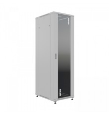 NTSS Шкаф напольный универсальный серверный NTSS R 22U 600х800мм, 4 профиля 19, двери стекло и сплошная металл, боковые стенки съемные, регулируемые опоры, разобранный, серый RAL 7035 NTSS-R22U6080GS-