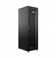 NTSS Шкаф напольный универсальный серверный NTSS R 22U 600х800мм, 4 профиля 19, двери перфорированная и перфорированная, боковые стенки съемные, регулируемые опоры, разобранный, черный RAL 9005 NTSS-R