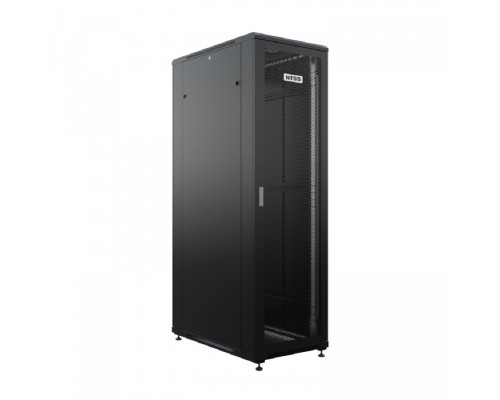[Шкаф телекоммуникационный, стойка] NTSS Шкаф напольный универсальный серверный NTSS R 47U 600х1000мм, 4 профиля 19, двери перфорированная и перфорированная, боковые стенки съемные, регулируемые опоры, разобранный, черный RAL 9005 NTSS-