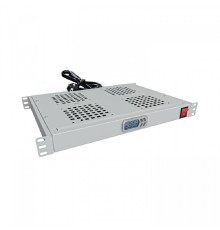 NTSS Модуль вентиляторный NTSS крепление на 19 1U, 4 элемента, электронный термоконтроллер, цифровой термодатчик, серый RAL 7035 NTSS-FAN4/19T