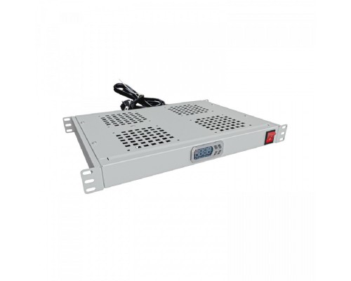 [Аксессуар] NTSS Модуль вентиляторный NTSS крепление на 19 1U, 4 элемента, электронный термоконтроллер, цифровой термодатчик, серый RAL 7035 NTSS-FAN4/19T