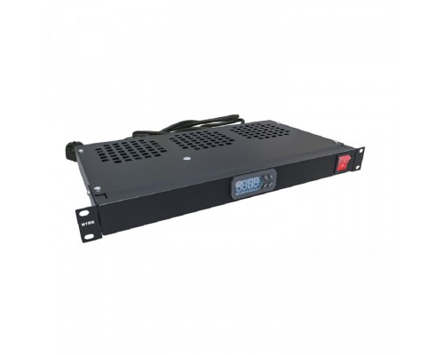 [Аксессуар] NTSS Модуль вентиляторный NTSS крепление на 19 1U, 3 элемента, электронный термоконтроллер, цифровой термодатчик, черный RAL 9005 NTSS-FAN3/19T-BL