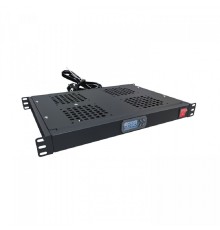 NTSS Модуль вентиляторный NTSS крепление на 19 1U, 4 элемента, электронный термоконтроллер, цифровой термодатчик, черный RAL 9005 NTSS-FAN4/19T-BL