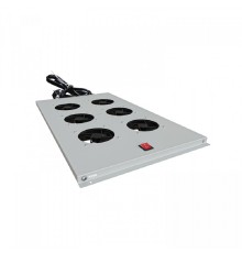 NTSS Модуль вентиляторный NTSS потолочный для шкафов серии R глубиной 1000мм на 6 элементов потолочный без термостата, серый RAL 7035 NTSS-FAN6/1000