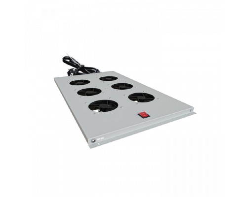 [Аксессуар] NTSS Модуль вентиляторный NTSS потолочный для шкафов серии R глубиной 1000мм на 6 элементов потолочный без термостата, серый RAL 7035 NTSS-FAN6/1000