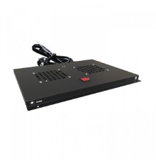 NTSS Модуль вентиляторный NTSS потолочный для шкафов серии R глубиной 600мм на 2 элемента потолочный без термостата, черный RAL 9005 NTSS-FAN2/600-BL