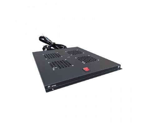 [Аксессуар] NTSS Модуль вентиляторный NTSS потолочный для шкафов серии R глубиной 800мм на 4 элемента потолочный без термостата, черный RAL 9005 NTSS-FAN4/800-BL