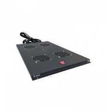 NTSS Модуль вентиляторный NTSS потолочный для шкафов серии R глубиной 1000мм на 4 элемента потолочный без термостата, черный RAL 9005 NTSS-FAN4/1000-BL