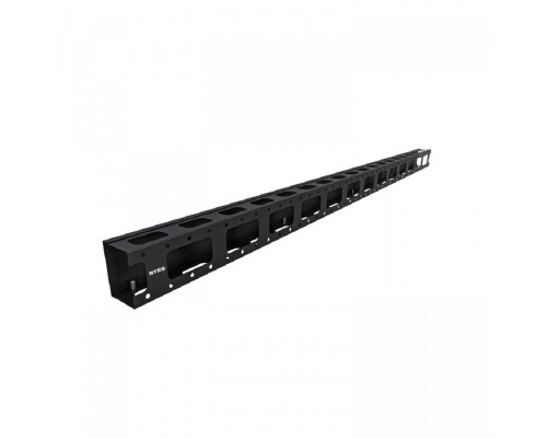[Аксессуар] NTSS Органайзер кабельный вертикальный NTSS 42U с крышкой, ширина 100мм, для шкафов серии R шириной 800мм, черный RAL 9005 NTSS-VORGC-42U-1-BL